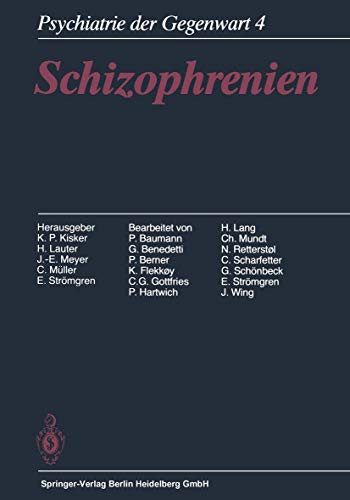 Stock image for Psychiatrie der Gegenwart 4. Schizophrenien. Bearb. v. P.Baumann, G.Benedetti, P.Berner u.a. for sale by Antiquariat Kai Groß