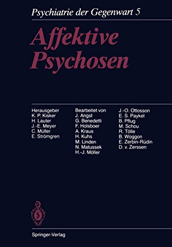 9783540174202: Affektive Psychosen: Band 5: Affektive Psychosen