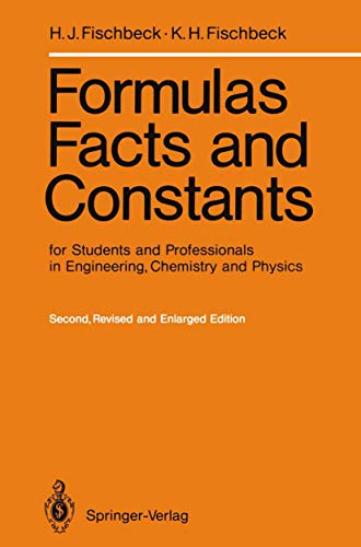 Imagen de archivo de Formulas, facts, and constants for students and professionals in engineering, chemistry, and physics. a la venta por Antiquariat Bader Tbingen