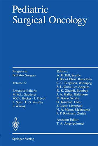 Pediatric surgical oncology. Progress in pediatric surgery ; Vol. 22; - Spitz, Lewis, P. Wurning and Th. A. Angerpointner