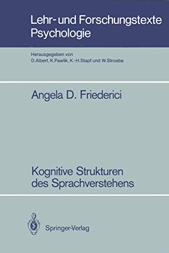 Beispielbild fr Kognitive Strukturen des Sprachverstehens (Lehr- Und Forschungstexte Psychologie) zum Verkauf von medimops