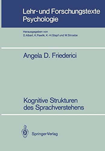 Stock image for Kognitive Strukturen des Sprachverstehens (Lehr- Und Forschungstexte Psychologie) for sale by medimops