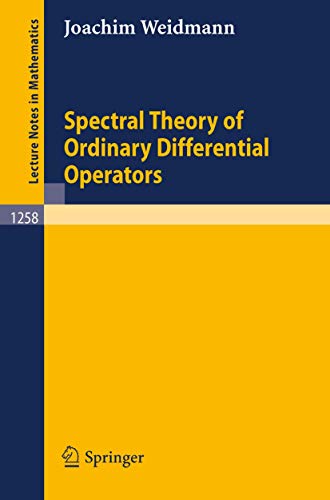 Beispielbild fr Spectral Theory of Ordinary Differential Operators zum Verkauf von Chiron Media