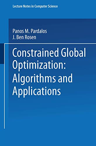 Beispielbild fr Constrained Global Optimization: Algorithms and Applications zum Verkauf von Buchpark