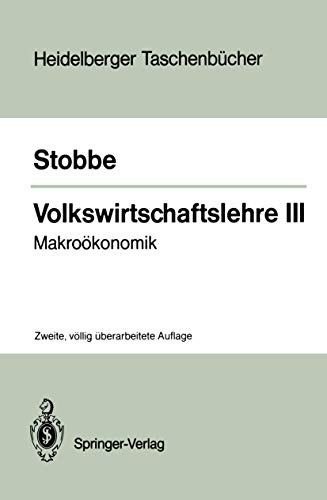 Stock image for Volkswirtschaftslehre III Makrokonomik for sale by Martin Preu / Akademische Buchhandlung Woetzel