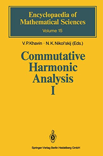 9783540181804: Commutative Harmonic Analysis I