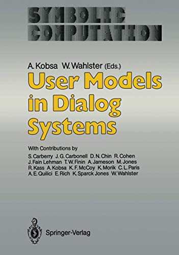 Imagen de archivo de User Models in Dialog Systems a la venta por Zubal-Books, Since 1961
