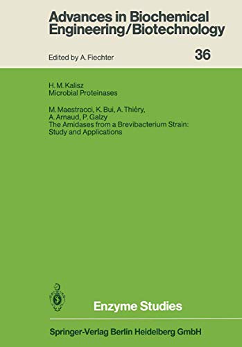 Beispielbild fr Enzyme Studies (Advances in Biochemical Engineering/Biotechnology, 36) zum Verkauf von Zubal-Books, Since 1961