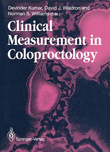 Beispielbild fr Clinical Measurement in Coloproctology zum Verkauf von P.C. Schmidt, Bookseller