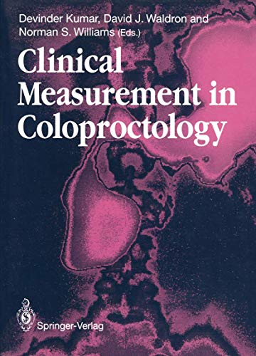 Imagen de archivo de Clinical Measurement in Coloproctology a la venta por P.C. Schmidt, Bookseller