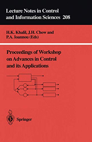 Stock image for Proceedings of Workshop on Advances in Control and Its Applications for sale by Revaluation Books