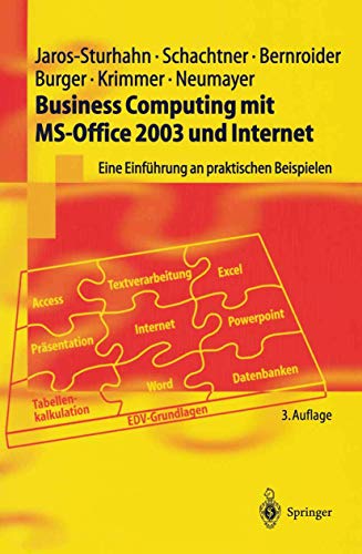 Imagen de archivo de Business Computing mit MS-Office 2003 und Internet : Eine Einfuhrung an praktischen Beispielen a la venta por Chiron Media