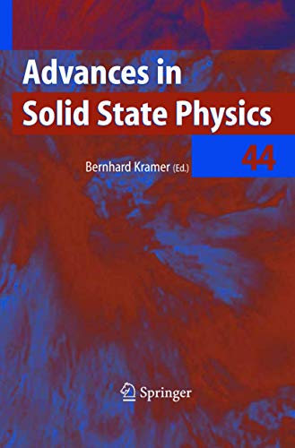 Stock image for Advances in Solid State Physics 44. for sale by Antiquariat im Hufelandhaus GmbH  vormals Lange & Springer