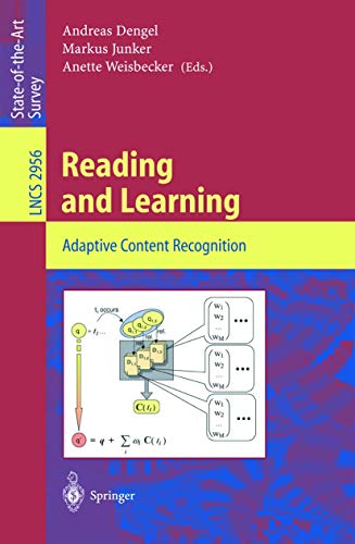 Beispielbild fr Reading And Learning : Adaptive Content Recognition zum Verkauf von BookOrders
