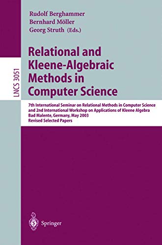 Imagen de archivo de Relational And Kleene-Algebraic Methods In Computer Science: Revised Selected Papers a la venta por Basi6 International