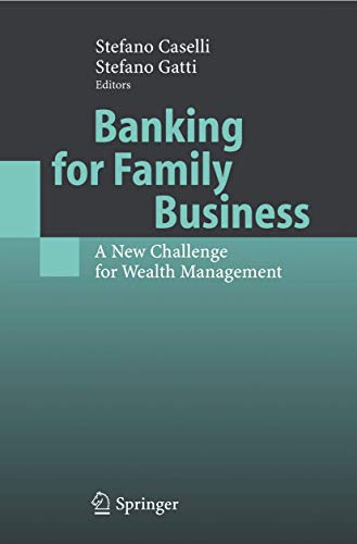 Imagen de archivo de Banking for family business a new challenge for wealth management a la venta por MARCIAL PONS LIBRERO