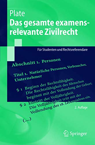 Stock image for Das gesamte examensrelevante Zivilrecht: Fr Studenten und Rechtsreferendare (Springer-Lehrbuch) for sale by medimops