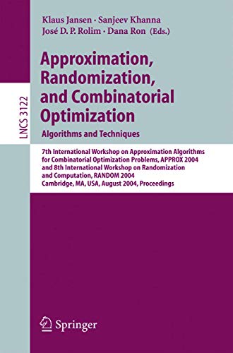Immagine dell'editore per Approximation, Randomization and Combinatorial Optimization. Algorithms and Techniques: 7th International Workshop on Approximation Algorithms for ... (Lecture Notes in Computer Science, 3122) venduto da Ria Christie Collections