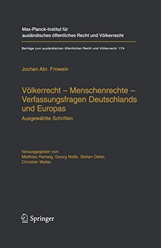 Stock image for Vlkerrecht - Menschenrechte - Verfassungsfragen Deutschlands und Europas. for sale by Antiquariat  Werner Haschtmann