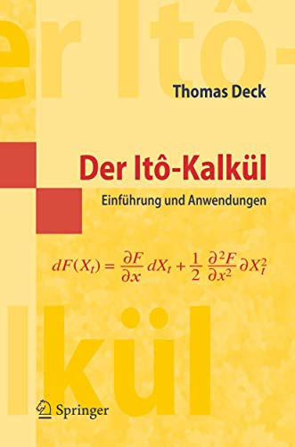 Immagine dell'editore per Der Ito-Kalkul : Einfuhrung und Anwendungen venduto da Chiron Media