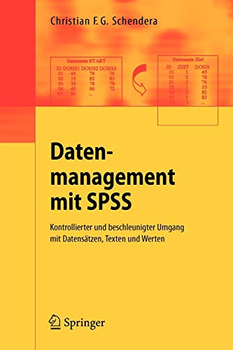 Beispielbild fr Datenmanagement mit SPSS: Kontrollierter und beschleunigter Umgang mit Datenstzen, Texten und Wert zum Verkauf von medimops