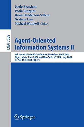Imagen de archivo de Agent-Oriented Information Systems II a la venta por Books Puddle