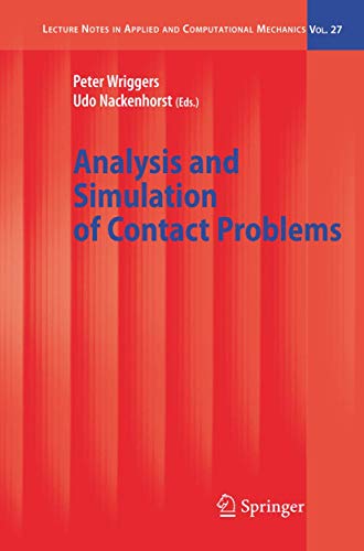 9783540317609: Analysis and Simulation of Contact Problems: 27 (Lecture Notes in Applied and Computational Mechanics)