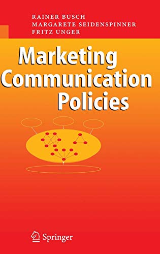 Beispielbild fr Marketing Communication Policies zum Verkauf von Basi6 International