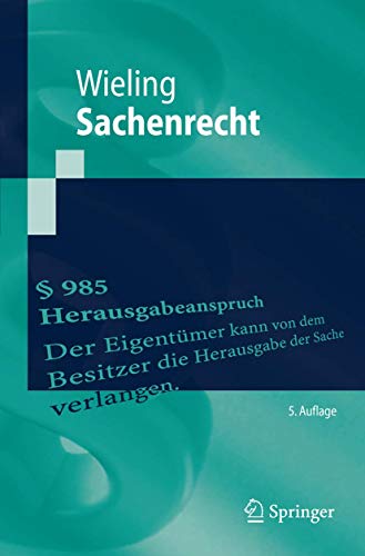 Imagen de archivo de Sachenrecht (Springer-Lehrbuch) a la venta por medimops