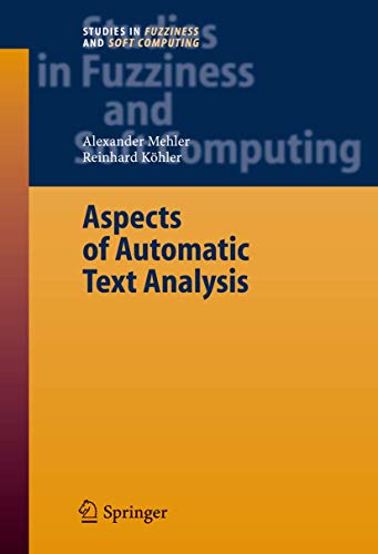 Stock image for Aspects of Automatic Text Analysis for sale by Books Puddle