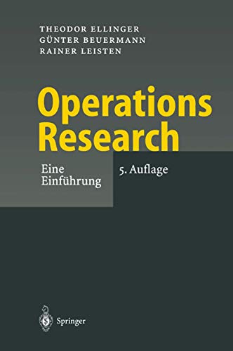 Beispielbild fr Operations Research: Eine Einfhrung zum Verkauf von medimops