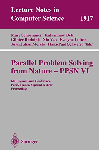 Imagen de archivo de Parallel Problem Solving from Nature PPSN VI. 6th International Conference Paris, France, September 2000 Proceedings a la venta por Zubal-Books, Since 1961