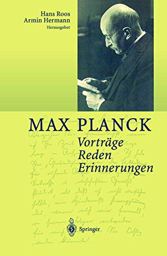 VortrÃ¤ge Reden Erinnerungen (German Edition) (9783540412748) by Planck, Max
