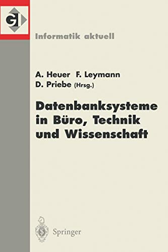 9783540417071: Datenbanksysteme in Bro, Technik Und Wissenschaft: 9. Gi-fachtagung Oldenburg, 7.-9. Mrz 2001