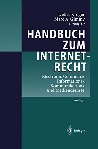 Imagen de archivo de Handbuch zum Internetrecht a la venta por medimops