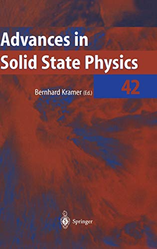 Stock image for Advances in Solid State Physics 42. for sale by Antiquariat im Hufelandhaus GmbH  vormals Lange & Springer