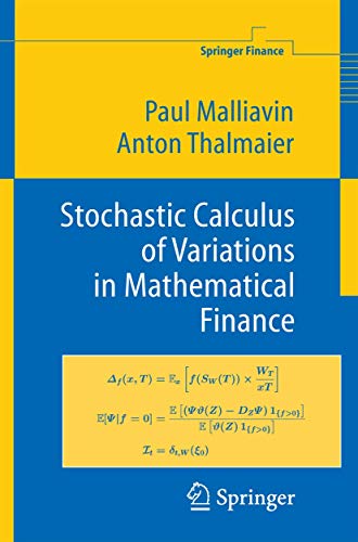 9783540434313: Stochastic Calculus of Variations in Mathematical Finance (Springer Finance)