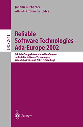 Imagen de archivo de Reliable Software Technologies - Ada-Europe 2002 a la venta por GuthrieBooks