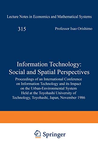Beispielbild fr Information Technology: Social and Spatial Perspectives: Proceedings of an International Conference zum Verkauf von medimops