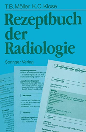 9783540505976: Rezeptbuch der Radiologie