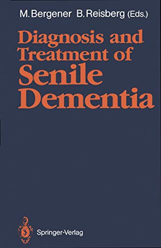 Imagen de archivo de Diagnosis and treatment of senile dementia. a la venta por Antiquariat Kai Gro