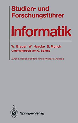 Imagen de archivo de Studien- und Forschungsfhrer Informatik a la venta por Martin Preu / Akademische Buchhandlung Woetzel