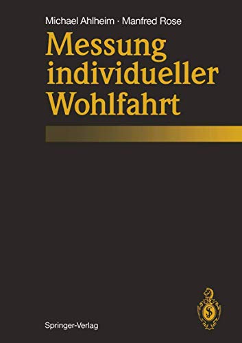 Imagen de archivo de Messung individueller Wohlfahrt. a la venta por Bernhard Kiewel Rare Books