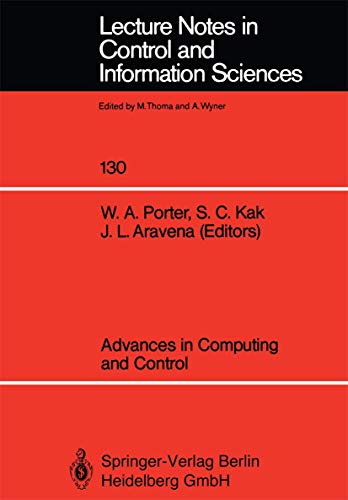 9783540514251: Advances in Computing and Control (Lecture Notes in Control and Information Sciences)