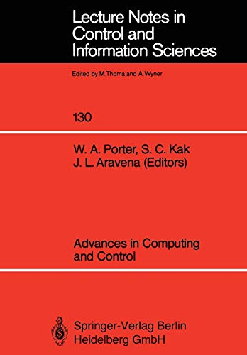 9783540514251: Advances in Computing and Control: 130 (Lecture Notes in Control and Information Sciences, 130)