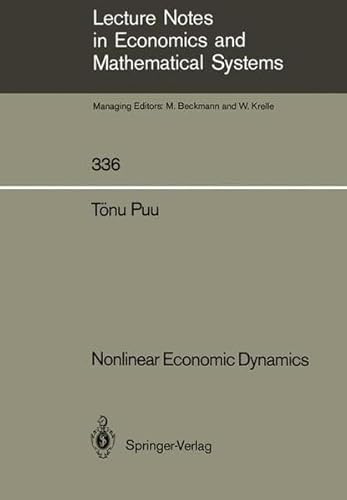 Beispielbild fr Nonlinear Economic Dynamics zum Verkauf von Ganymed - Wissenschaftliches Antiquariat