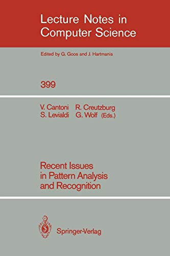 9783540518150: Recent Issues in Pattern Analysis and Recognition (Lecture Notes in Computer Science, 399)
