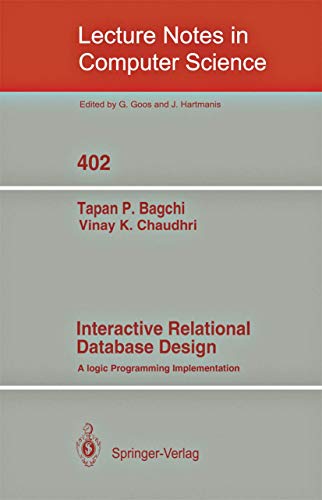 Stock image for Interactive Relational Database Design: A Logic Programming Implementation for sale by Ammareal