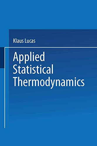 Beispielbild fr Applied Statistical Thermodynamics zum Verkauf von Buchpark