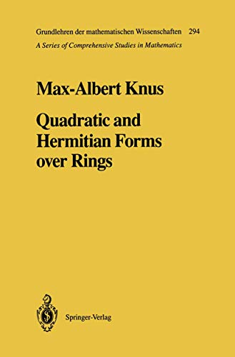 9783540521174: Quadratic and Hermitian Forms over Rings: 294 (Grundlehren der mathematischen Wissenschaften)